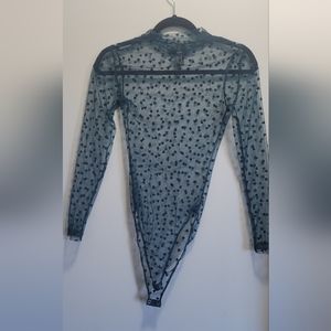 Green with hearts long sleeve bodysuit